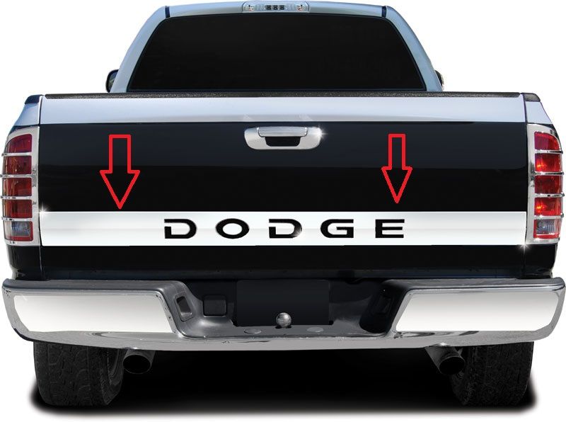 Fits Dodge Ram 1500 20022008 Stainless Chrome Tailgate Accent Trim w